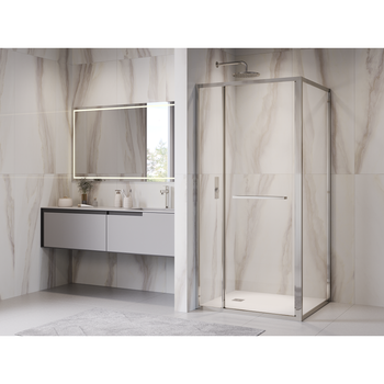 Душевой уголок 100*80*200 RGW LE-45 Прямоуг./Хром/Прозрачное/6 мм (Easy) — фото 1, Прямоугольные душевые уголки