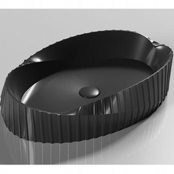 Раковина-чаша CeramaLux 60 78750MB Черная матовая — фото 1, Раковины накладные