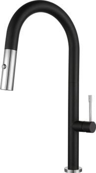 Rivelato Смеситель для кухни Asti U-обр. с выдвижной лейкой D-35мм antracite cromo арт. — фото 1, Смесители для кухни