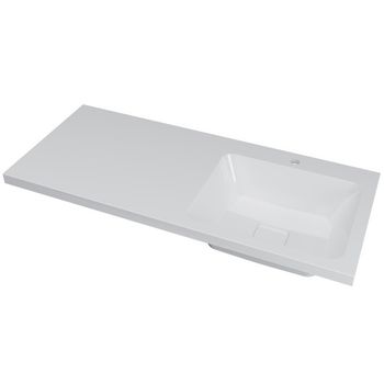 Раковина Madera Kamilla 110 R 4627173210034 с местом под стиральную машину Белая — фото 1, Раковины встраиваемые сверху