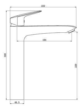 Смеситель "Kaliningrad" д/рак, высокий, арт. KG25 — фото 2, Смесители для раковины