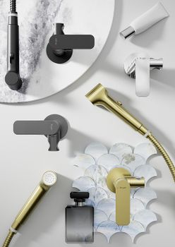 Гигиенический душ со смесителем Raglo R03.52.03 Золото матовое — фото 3, Гигиенические души