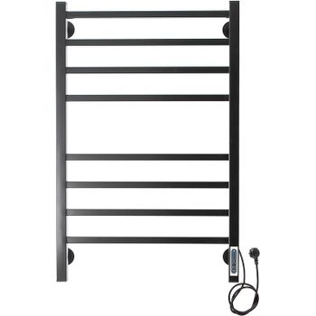 Электрический полотенцесушитель Domoterm Квадро DMT Квадро П8 500x800 EK R Черный матовый — фото 1, Электрические полотенцесушители