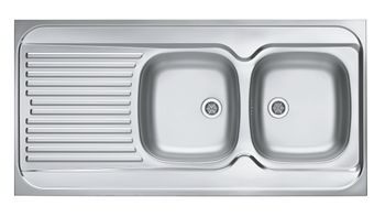 Мойка для кухни накладная CLASSIC 100R NAT-60 1200X600 правая в комплекте с сифоном 1071240, — фото 1, Кухонные мойки