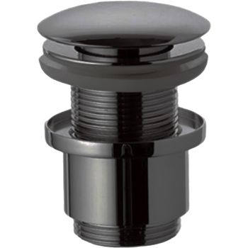 Донный клапан Remer 904CC2114CFP click-clack Черный брашированный хром — фото 1, Донные клапаны