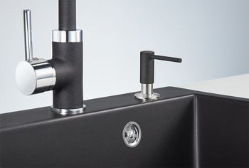 Granula-018 D, ШВАРЦ (чёрный металлик), ДОЗАТОР КУХОННЫЙ — фото 2, Дозаторы для кухонных моек