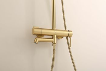 Душевая система Raglo R20.24.03 Золото матовое — фото 33, Душевые стойки