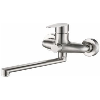 Смеситель для ванны Haiba HB60801-2 универсальный Нержавеющая сталь — фото 1, Смеситель для ванны