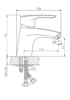 Смеситель для раковины Haiba HB1066 Хром — фото 2, Смесители для раковины