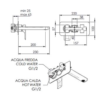 Смеситель для раковины Remer Infinity I15L Хром — фото 2, Смесители для раковины