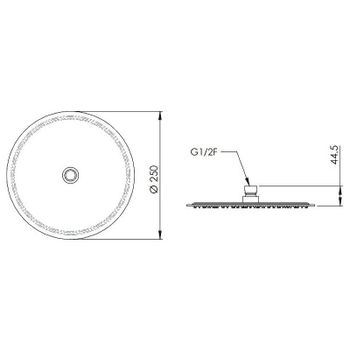 Верхний душ Remer SS357UFM25X Нержавеющая сталь — фото 2, Верхние души