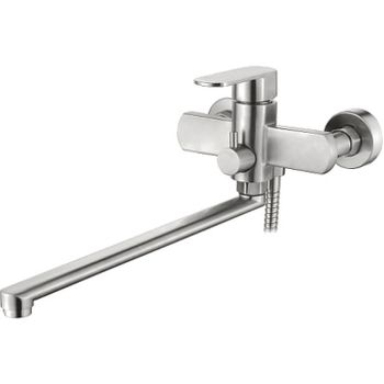 Смеситель для ванны Accoona H205 A71205 универсальный Нержавеющая сталь — фото 1, Смеситель для ванны