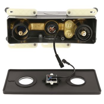 Душевая система ALMAes Tiber TVZ-8805 с термостатом Черная матовая — фото 6, Встраиваемые душевые комплекты