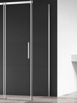 Душевая стенка AQUAme 80 AQM4804 профиль Хром стекло прозрачное — фото 5, Боковые стенки