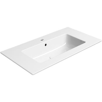 Раковина GSI Pura 82 8885111 Белая — фото 1, Раковины подвесные