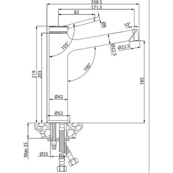 Смеситель для раковины Lemark Minima LM3837C Хром — фото 4, Смесители для раковины