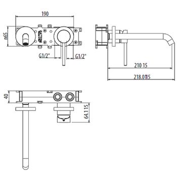 Смеситель для раковины Gattoni Circle Two 9135/91C0 Хром — фото 2, Смесители для раковины