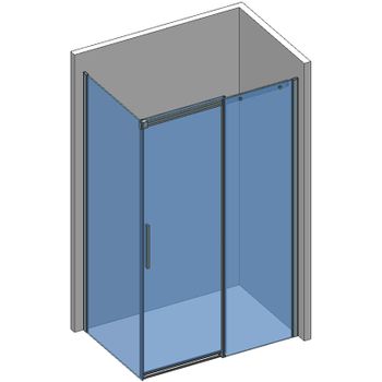 Душевая стенка AQUAme 80 AQM4804 профиль Хром стекло прозрачное — фото 4, Боковые стенки