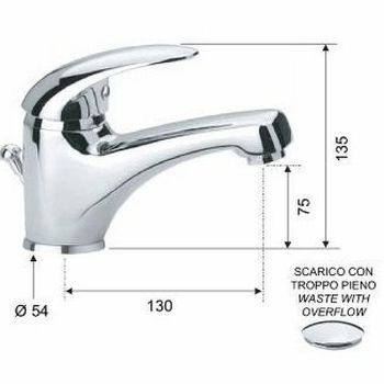 Смеситель для раковины Remer Giga G10 Хром — фото 2, Смесители для раковины