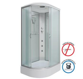 Душевая кабина Niagara Classic NG-33194-14RG (110х90х215) средний поддон(26см),стекло матовое,4 мест — фото 3, Душевые кабины