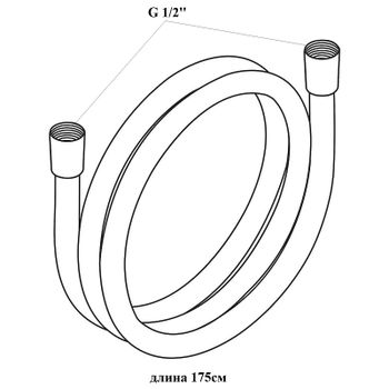 Душевой шланг Bond BH17588 Черный матовый — фото 2, Душевые шланги