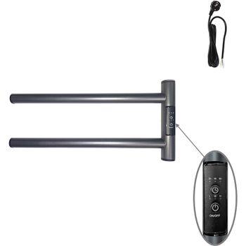 Электрический полотенцесушитель Маргроид Cook 190х110 Cook-1840-1049-7024R правый Графитовый серый — фото 1, Электрические полотенцесушители