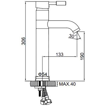 Смеситель для раковины Ledeme H52 1052-2L Хром — фото 2, Смесители для раковины