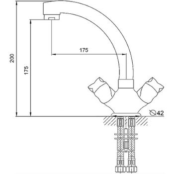 Смеситель для раковины Melodia della vita Elegia MDV32022 Хром — фото 2, Смесители для раковины