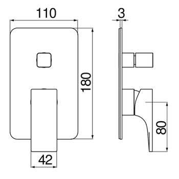 Смеситель для душа Nobili Seven SE124100/ECR Хром — фото 2, Смеситель для душа