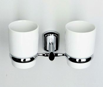 Аксесс Oder K-3028DC Подстаканник двойной (блистер),КЕРАМИКА, хром, WasserKRAFT — фото 2, Прочие аксессуары и комплектующие