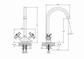 Смеситель для кухни Haiba HB4624 Хром — фото 2, Смесители для кухни
