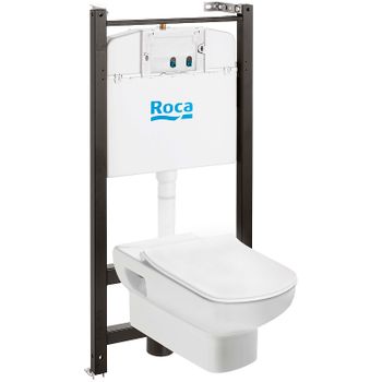 Комплект унитаза с инсталляцией Roca Dama Senso 893104680 с сиденьем Микролифт — фото 1, Комплекты унитаз + инсталляция