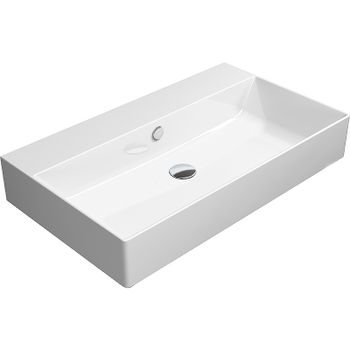 Раковина GSI Kube X 80 9422011 Белая — фото 1, Раковины подвесные