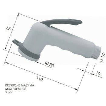 Гигиенический душ Remer 332DPBN Белый матовый — фото 2, Гигиенические души