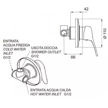 Смеситель для душа Remer Musa M30 Хром — фото 2, Смеситель для душа