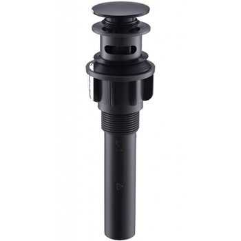 Донный клапан BelBagno BB-PCU-03-NERO click-clack Черный — фото 1, Донные клапаны