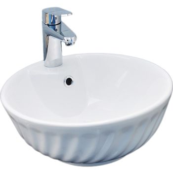 Раковина-чаша CeramaLux 41 9074 Белая — фото 1, Раковины накладные