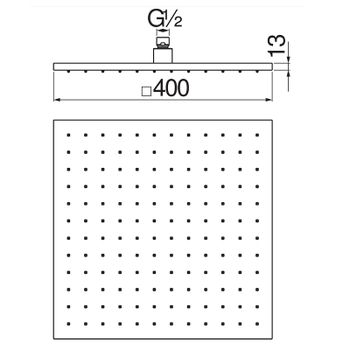Верхний душ Nobili AD139/110CR Хром — фото 2, Верхние души