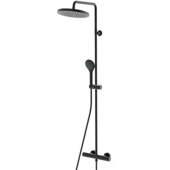 Душевая система Bossini Elios L10172.073 Черная матовая — фото 1, Душевые стойки