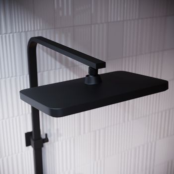 Душевая система Iddis Slide SLIBLBTi06 Черный матовый — фото 2, Душевые стойки