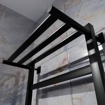 Электрический полотенцесушитель Altasan ПарусПроф 80х50 ПарусПроф8050ПЧМ с полкой Черный муар — фото 3, Электрические полотенцесушители