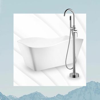 Смеситель для ванны Swedbe Spira 4000 Хром — фото 6, Смесители напольные