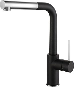 Rivelato Смеситель для кухни Albano Г-обр.с выдвижной лейкой D-35мм antracite cromo арт. — фото 1, Смесители для кухни
