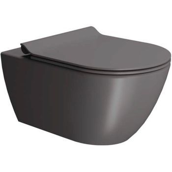 Унитаз GSI Pura 881516 подвесной Bistro Opaco без сиденья — фото 1, Подвесные унитазы