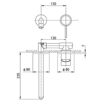 Смеситель для раковины Caprigo Don 53-027-BRG Золото матовое — фото 2, Смесители для раковины