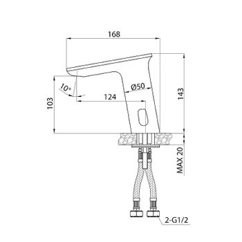 Смеситель для раковины Iddis Pulse PULSBS2i86 Хром глянцевый — фото 2, Смесители для раковины