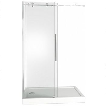 Душевая дверь в нишу Good Door Puerta WTW-120-C-CH 120 профиль Хром стекло прозрачное — фото 2, Раздвижные душевые двери