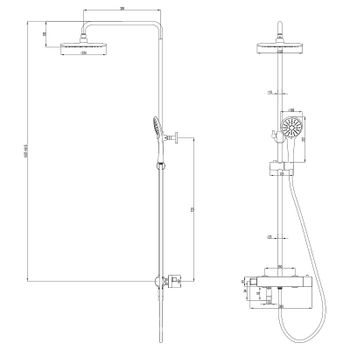 Душевая система Lemark Bronx LM3772GM Графит — фото 2, Душевые стойки