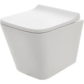 Унитаз AQUAme AQM2004 подвесной Белый глянец с сиденьем Микролифт — фото 1, Подвесные унитазы