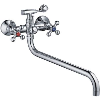 Смеситель для ванны Ledeme H19 2619L универсальный Хром — фото 1, Смеситель для ванны